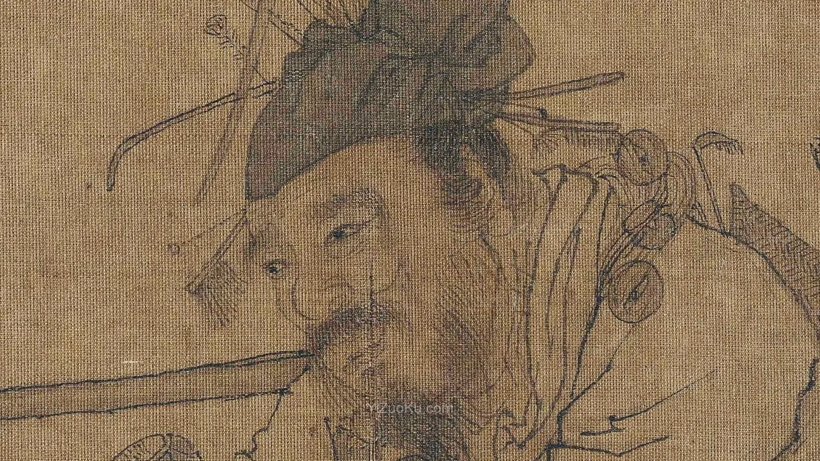 李嵩人物风俗画《货郎图》高清大图局部 (1)