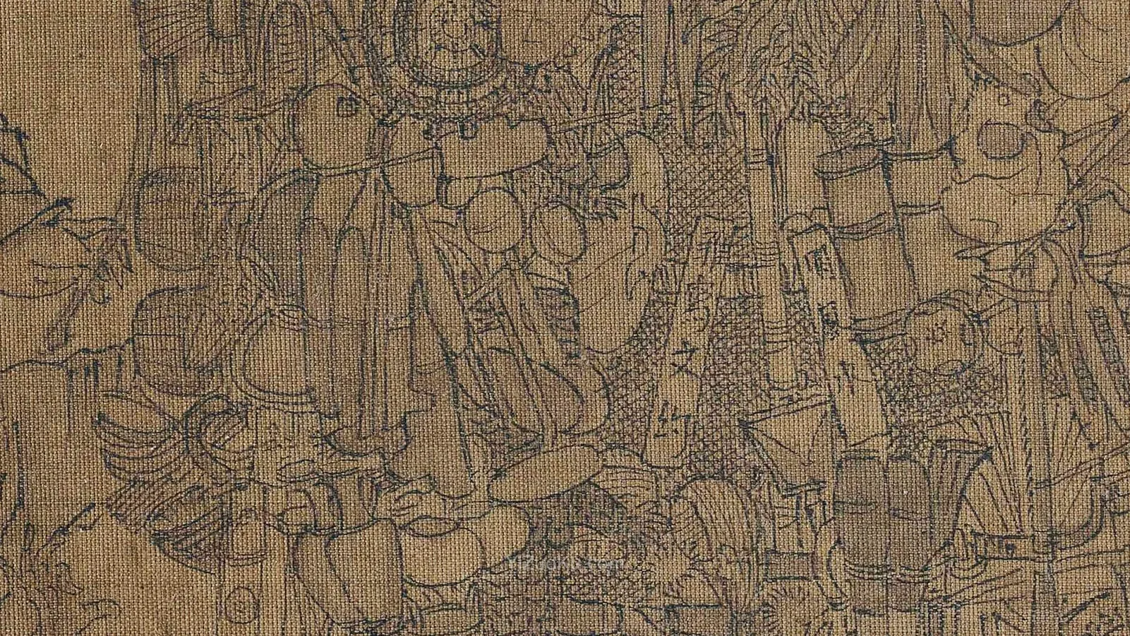 李嵩人物风俗画《货郎图》高清大图局部 (4)