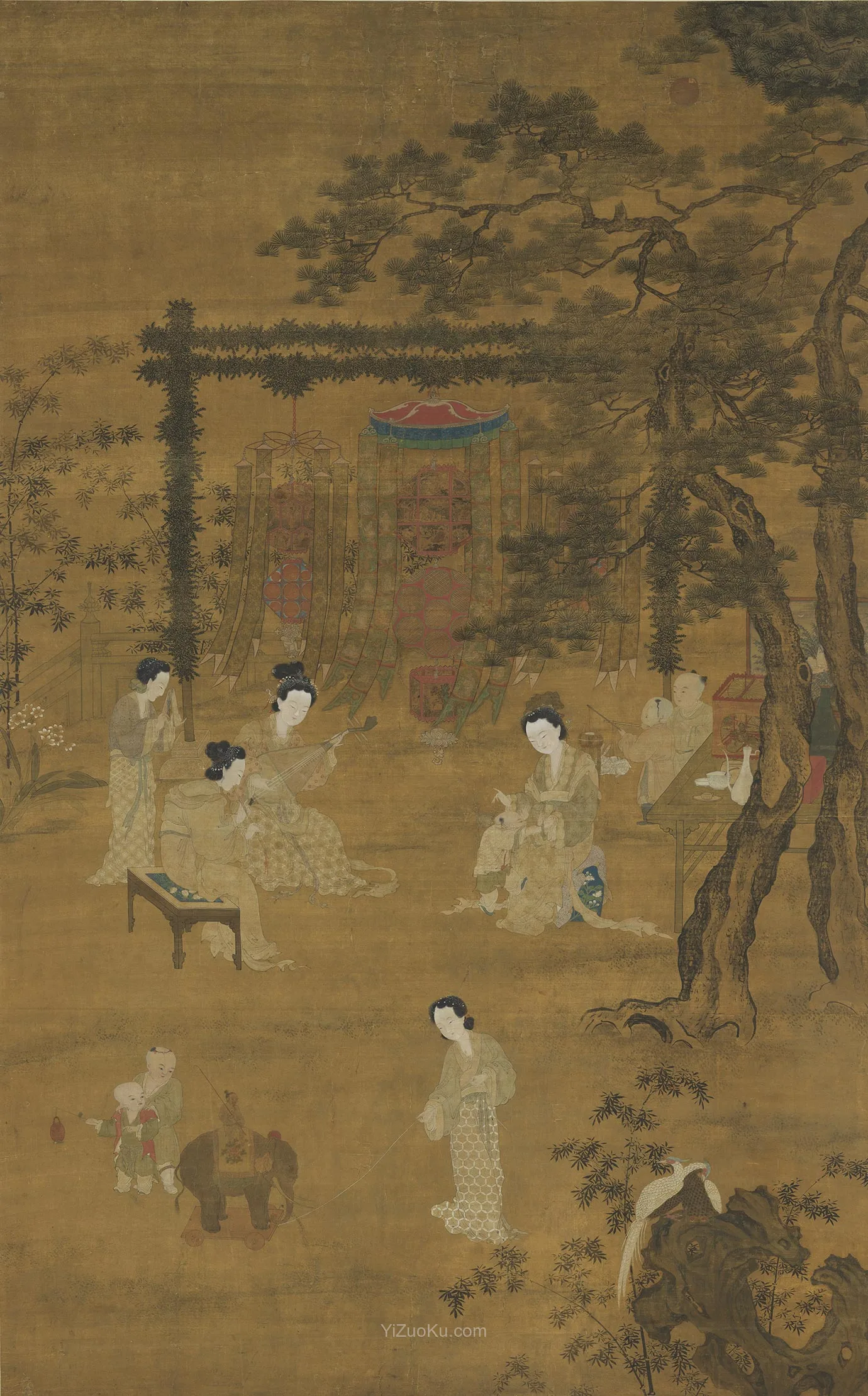 李嵩风俗画《观灯图》图片