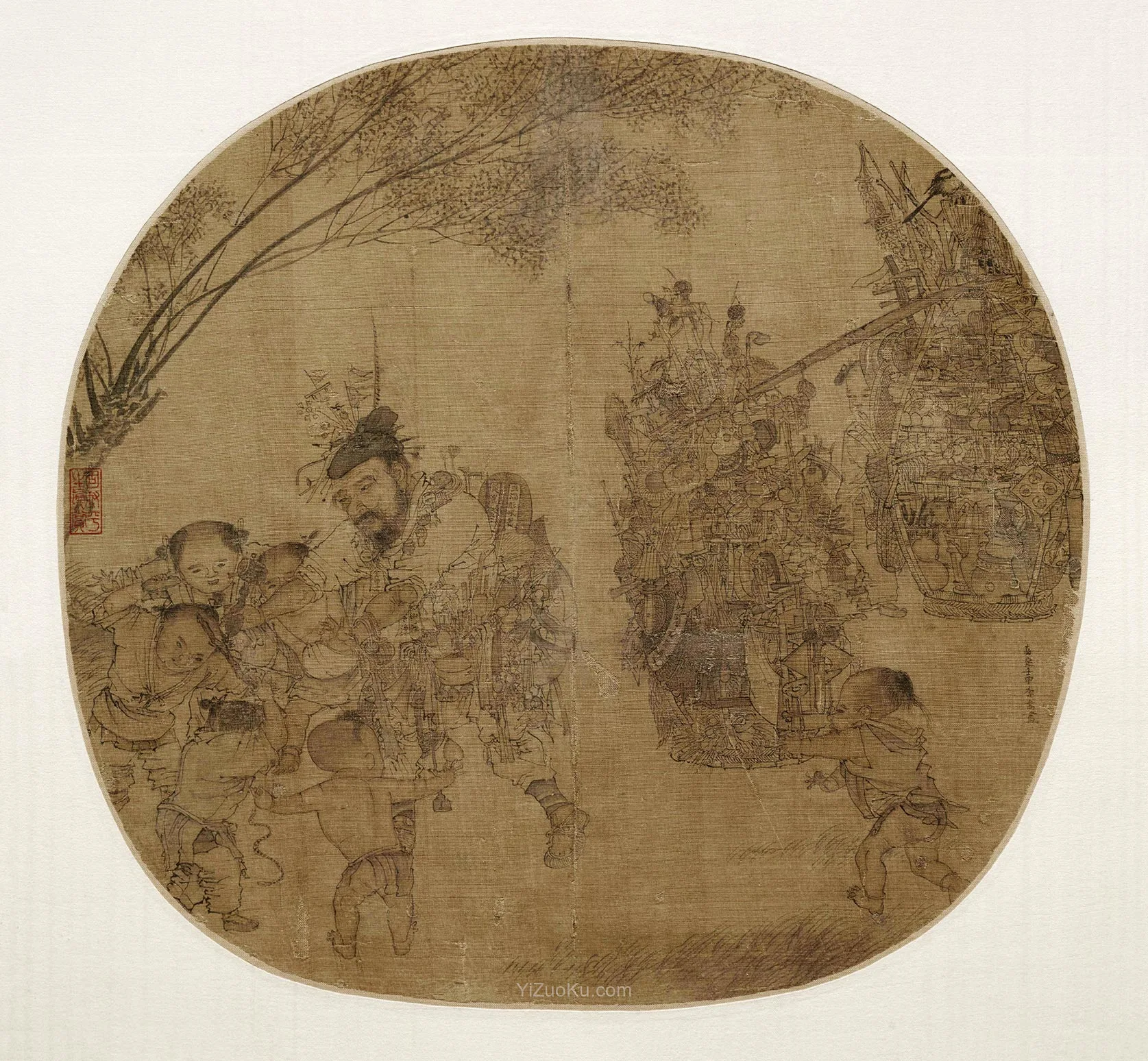 李嵩风俗画《货郎图》图片