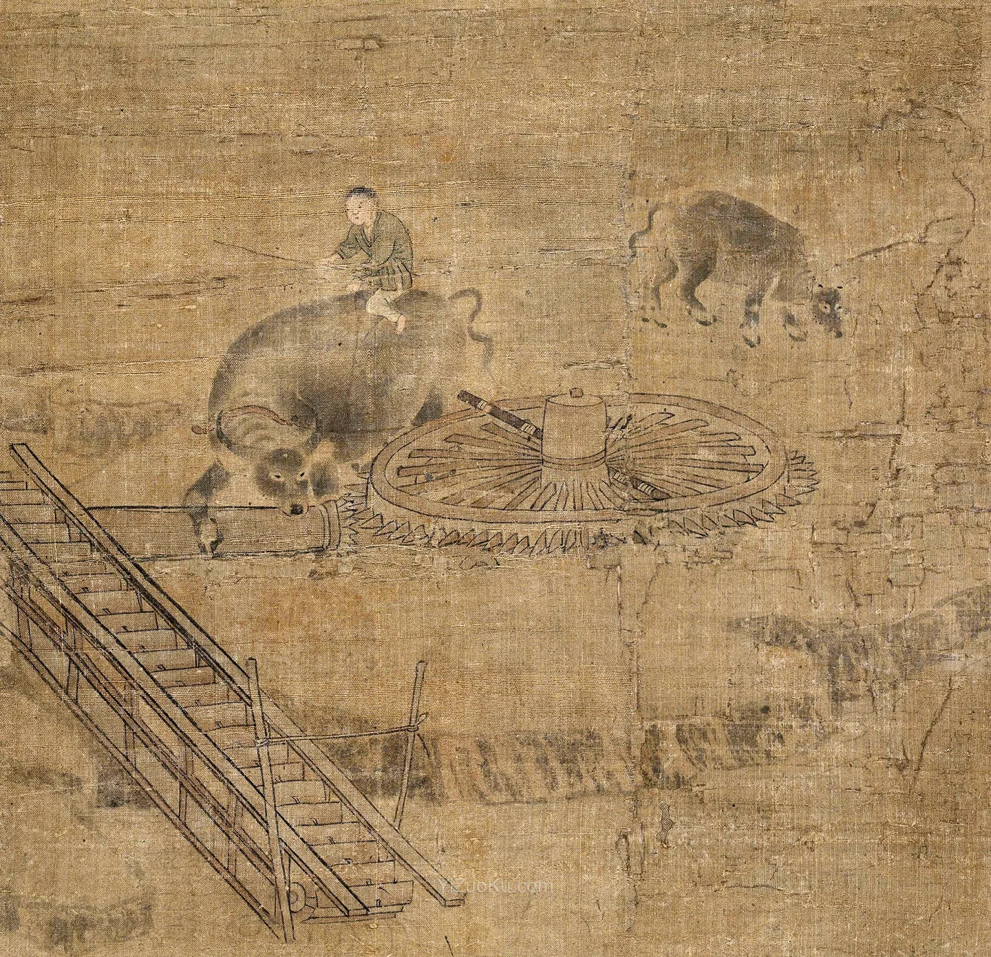 李嵩《龙骨车图》图片