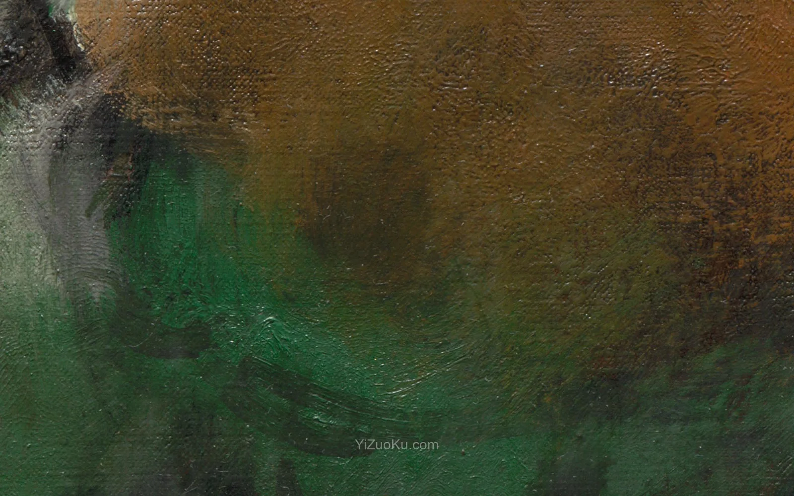 德加油画作品《舞者饰带》超高清大图局部 (2)