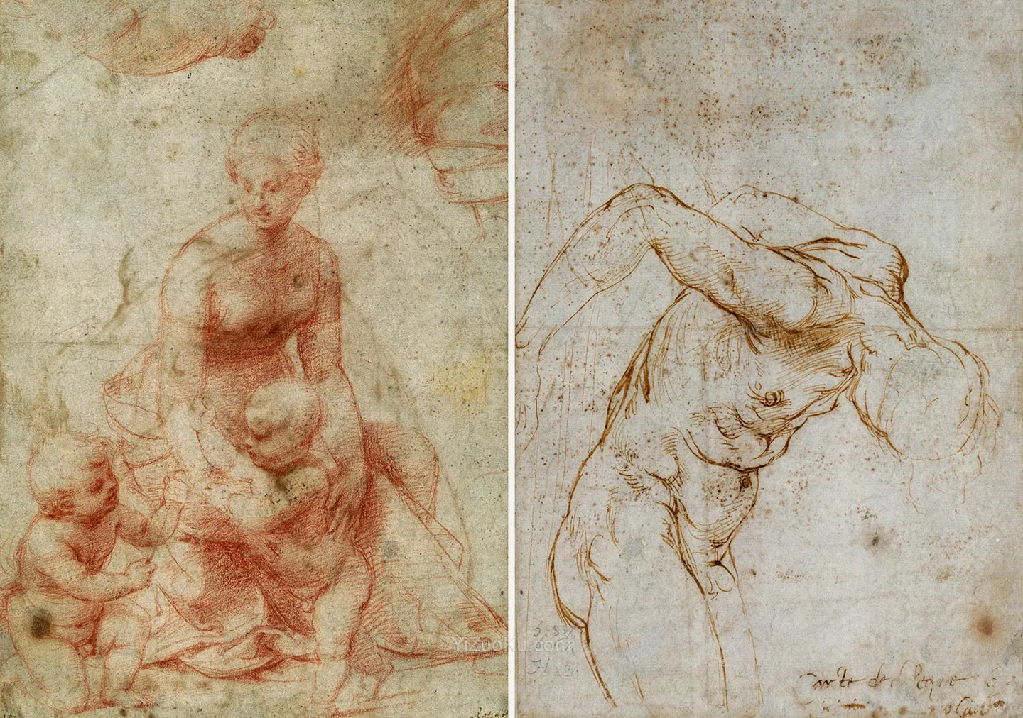 拉斐尔素描研究稿图片